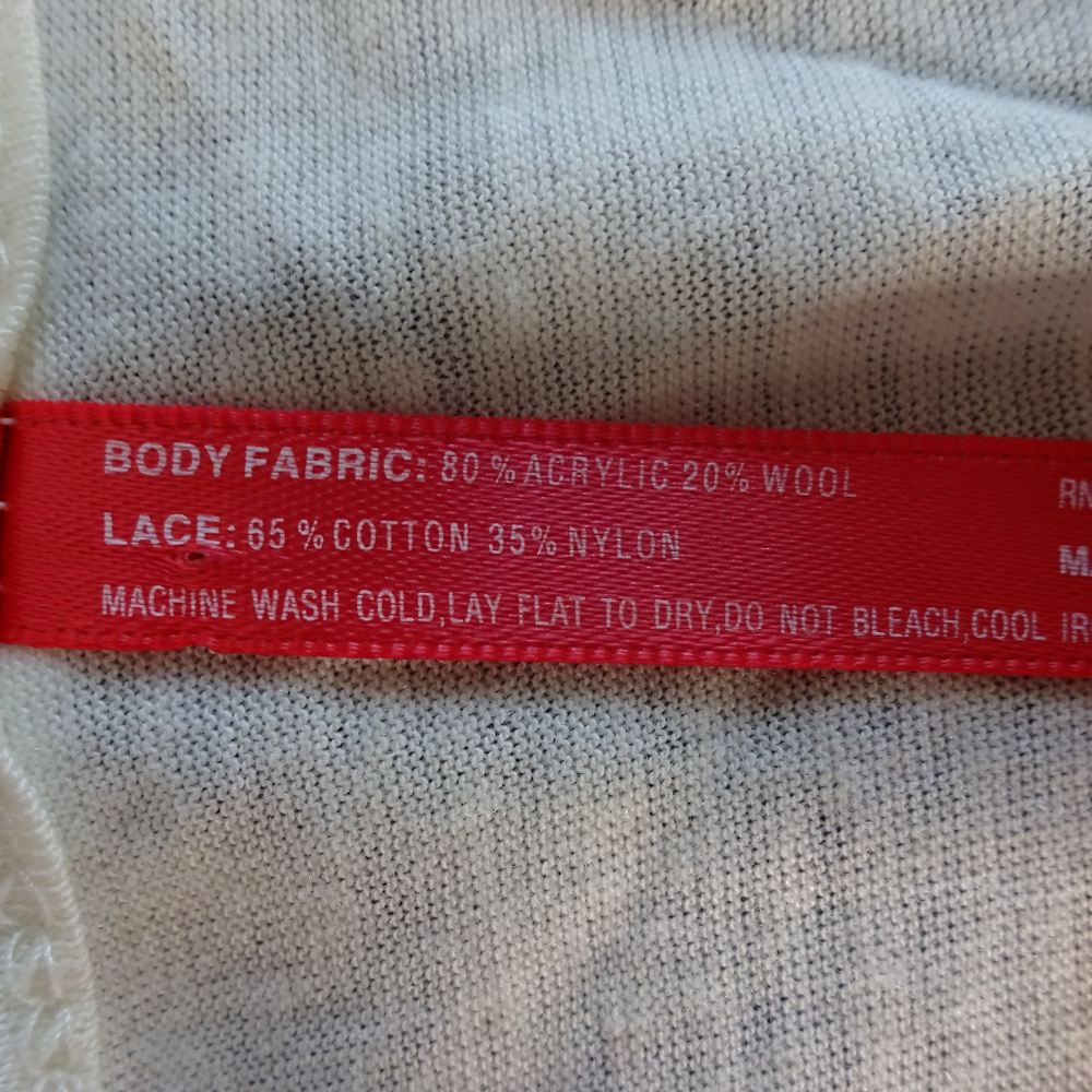 Ruby Ribbon Small Open Front Sweater Top NWOT Wool - Picture 6 of 7